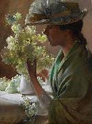 Charles Courtney Curran, Lady with a Bouquet